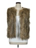 Tanming 100% Polyester Gold Brown Faux Fur Vest Size XL - photo 1
