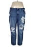 No Boundaries 100% Cotton Hearts Blue Jeans Size 21 - photo 1