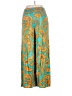 Coco Bianco 100% Rayon Paisley Teal Casual Pants Size L - photo 2