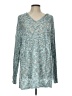 J.Jill Metallic Teal Pullover Sweater Size L - photo 1