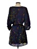 Tegan 100% Polyester Print Blue Casual Dress Size 4 - photo 2