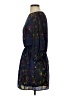 Tegan 100% Polyester Print Blue Casual Dress Size 4 - photo 5