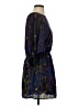 Tegan 100% Polyester Print Blue Casual Dress Size 4 - photo 4