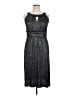 En Focus Studio 100% Polyester Metallic Gray Cocktail Dress Size 14 - photo 1