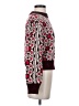 Moth Print Burgundy Pullover Sweater Size XS - photo 4
