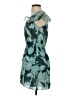 Parker 100% Silk Tropical Teal Cocktail Dress Size XS - photo 5