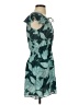 Parker 100% Silk Tropical Teal Cocktail Dress Size XS - photo 4