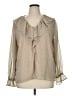 Ann Taylor LOFT 100% Polyester Ivory Long Sleeve Blouse Size XL - photo 1
