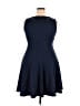 Roz & Ali Solid Blue Cocktail Dress Size 16 - photo 2