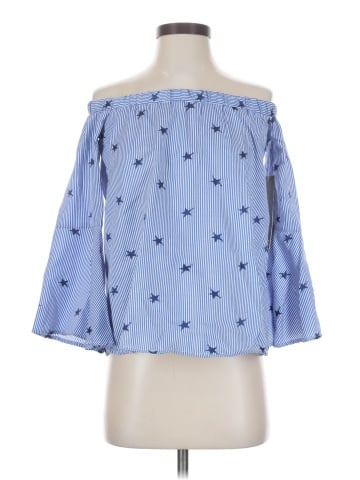 Always Indigo 3/4 Sleeve Blouse (view 1)