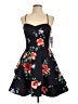 Sequin Hearts Floral Black Cocktail Dress Size 11 - photo 1