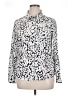 DKNY Print Multi Color Silver Long Sleeve Blouse Size XL - photo 1