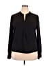 MELLODAY Black Long Sleeve Blouse Size XL - photo 1