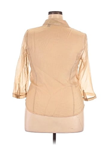 Apostrophe 3/4 Sleeve Button-Down Shirt (view 2)