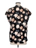 Cynthia Steffe 100% Polyester Floral Black Short Sleeve Blouse Size M - photo 2
