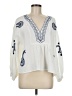 Rain 100% Cotton Ivory 3/4 Sleeve Blouse Size M - photo 1