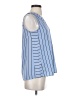 West Kei 100% Polyester Blue Sleeveless Blouse Size XS - photo 4