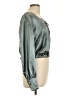 Guess 100% Polyester Metallic Silver Long Sleeve Blouse Size L - photo 4