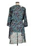 Torrid 100% Polyester Paisley Teal Long Sleeve Blouse Size 1X Plus (1) - photo 2