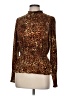 Belldini Animal Print Brown Long Sleeve Blouse Size M - photo 2