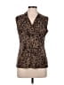JKLA Brown Sleeveless Blouse Size L - photo 1