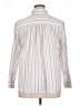 Roaman's 100% Cotton Stripes Ivory Long Sleeve Button-Down Shirt Size 14 - photo 2