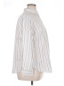 Roaman's 100% Cotton Stripes Ivory Long Sleeve Button-Down Shirt Size 14 - photo 4