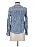 Gap 100% Rayon Stripes Blue Long Sleeve Blouse Size S (petite) - photo 2