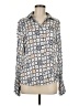 Etcetera 100% Viscose Print Silver Long Sleeve Blouse Size 8 - photo 1
