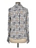 Etcetera 100% Viscose Print Silver Long Sleeve Blouse Size 8 - photo 2
