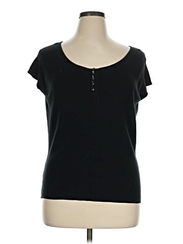 Ann Taylor LOFT Short Sleeve Henley (view 1)