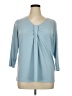 Rafaella Blue 3/4 Sleeve Top Size 1X - photo 1