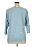 Rafaella Blue 3/4 Sleeve Top Size 1X - photo 2