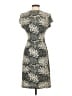 BCBG Paris 100% Polyester Print Gray Cocktail Dress Size S - photo 2