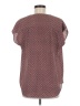Pleione 100% Polyester Polka Dots Brown Short Sleeve Blouse Size M - photo 2