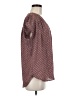 Pleione 100% Polyester Polka Dots Brown Short Sleeve Blouse Size M - photo 4