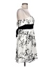 Speechless Graphic Ivory Cocktail Dress Size L - photo 4