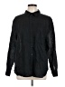 H&M Solid Black Long Sleeve Button-Down Shirt Size L - photo 1