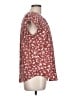 Monday Fun Burgundy Short Sleeve Blouse Size L - photo 4