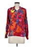 Tracy Evans Tropical Red Long Sleeve Blouse Size M - photo 1