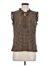 Tommy Hilfiger Houndstooth Brown Sleeveless Blouse Size M - photo 1