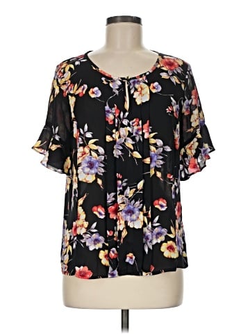 Liz Claiborne Career Short Sleeve Blouse (view 1)