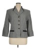 Le Suit 100% Rayon Checkered-gingham Gray Blazer Size 16 - photo 1