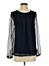 Boden 100% Polyester Blue Long Sleeve Blouse Size 4 - photo 1