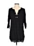 Zara Basic Black 3/4 Sleeve Button-Down Shirt Size M - photo 1