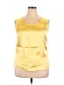 Feraud Solid Yellow Sleeveless Blouse Size EU 46 / US 16 - photo 1