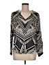 Hale Bob 100% Viscose Silver Long Sleeve Blouse Size M - photo 1