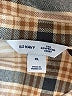 Old Navy 100% Cotton Plaid Tan 3/4 Sleeve Button-Down Shirt Size XL - photo 7