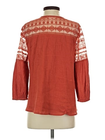 Garnet Hill 3/4 Sleeve Blouse (view 2)