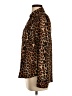 Express 100% Polyester Animal Print Brown Long Sleeve Blouse Size S - photo 5